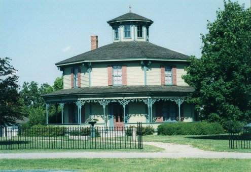 Front view of octagon house